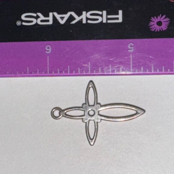 Sterling Silver Open Cross Pendant - Picture 14 of 16